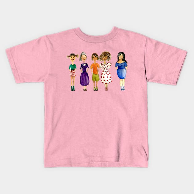 Girl's type Kids T-Shirt by The artist of light in the darkness 